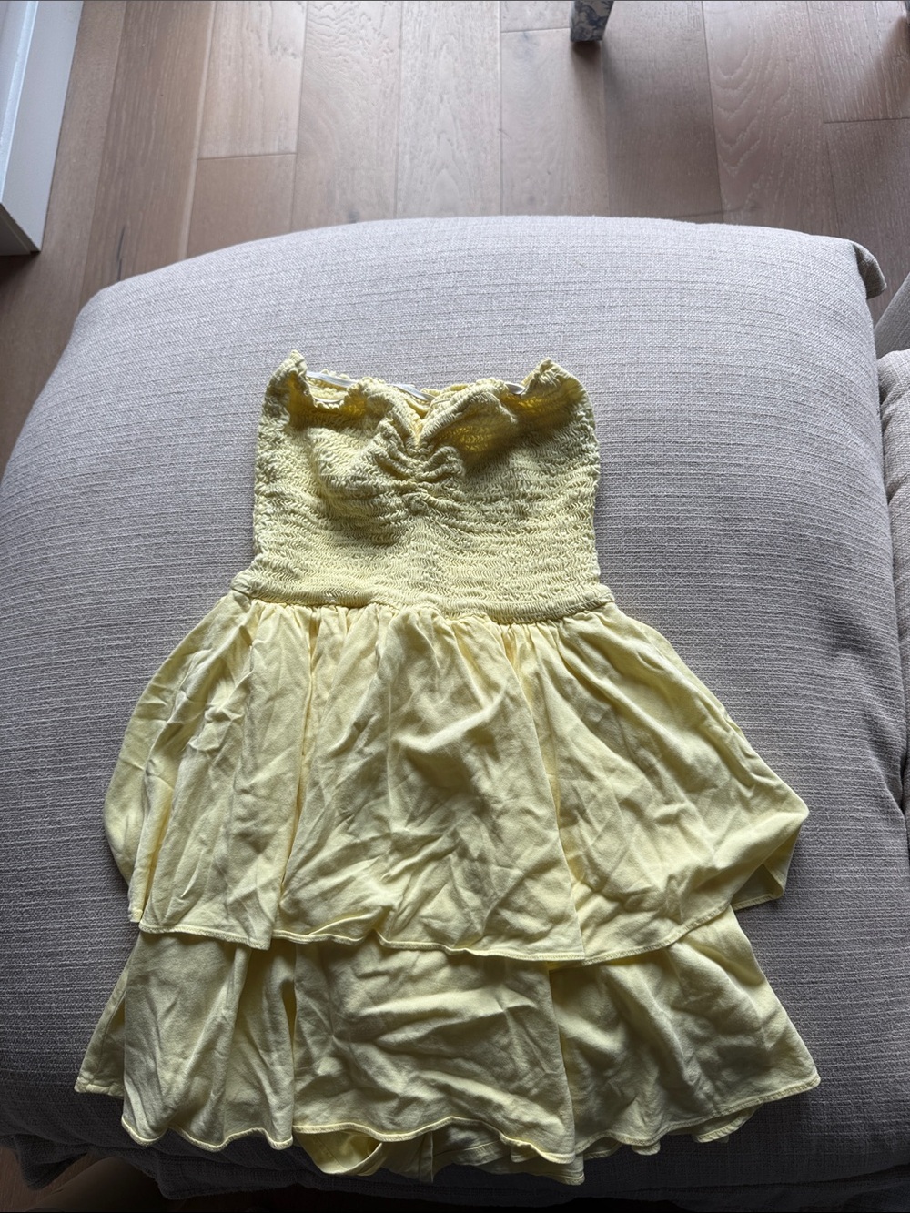 Yellow Women's Tiered Sundress/Romper